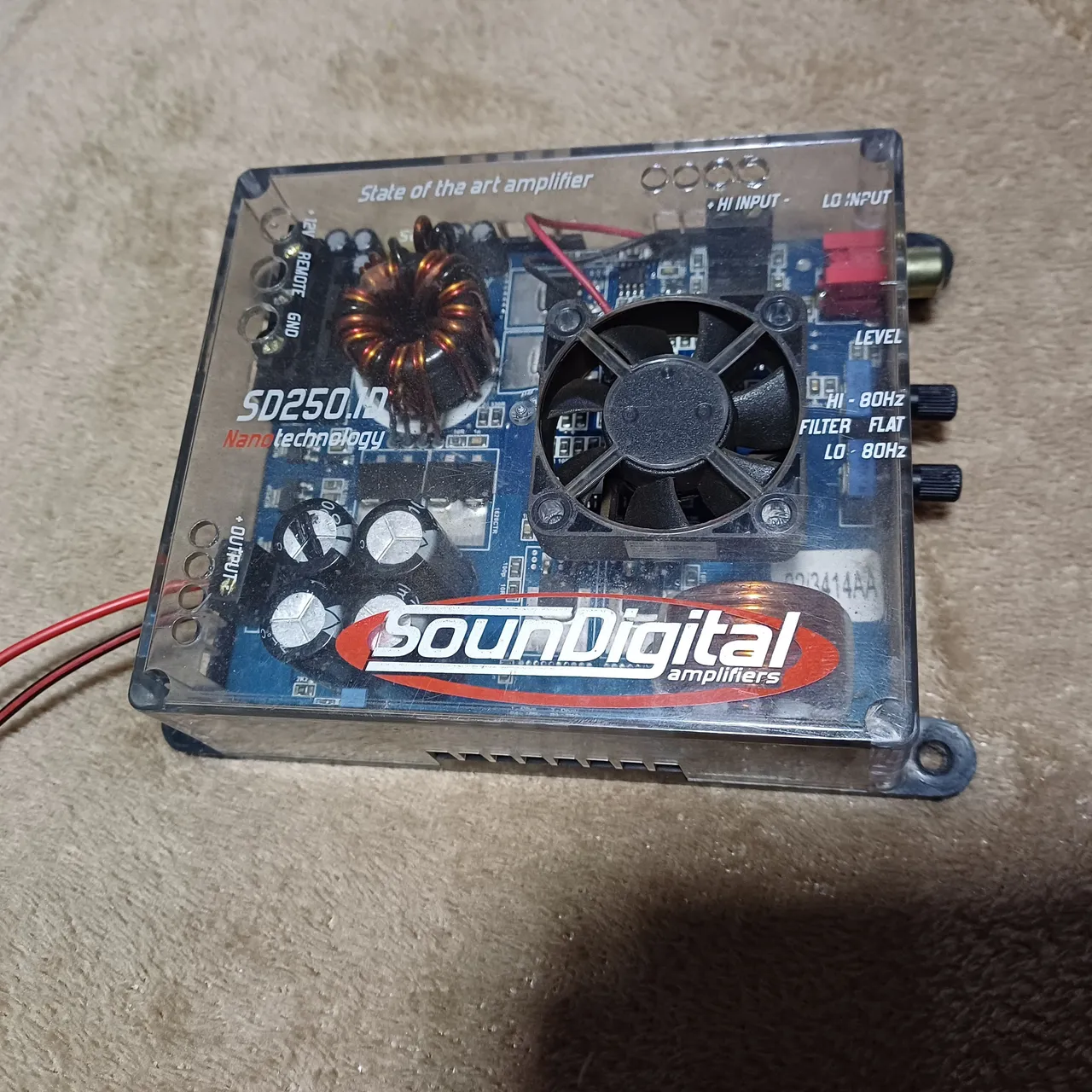 Amplificador Sound Digital SD250.1D e alto falante 8 polegadas Nano Technology