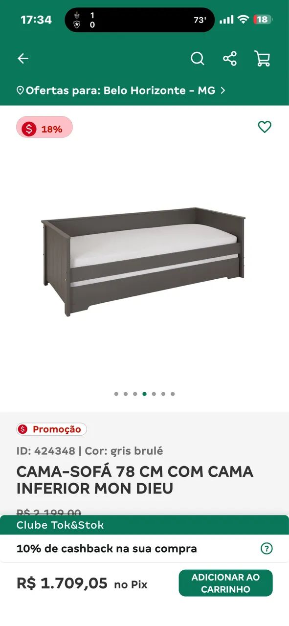 Cama sofá TOK&STOK MON DIEU - Foto 2
