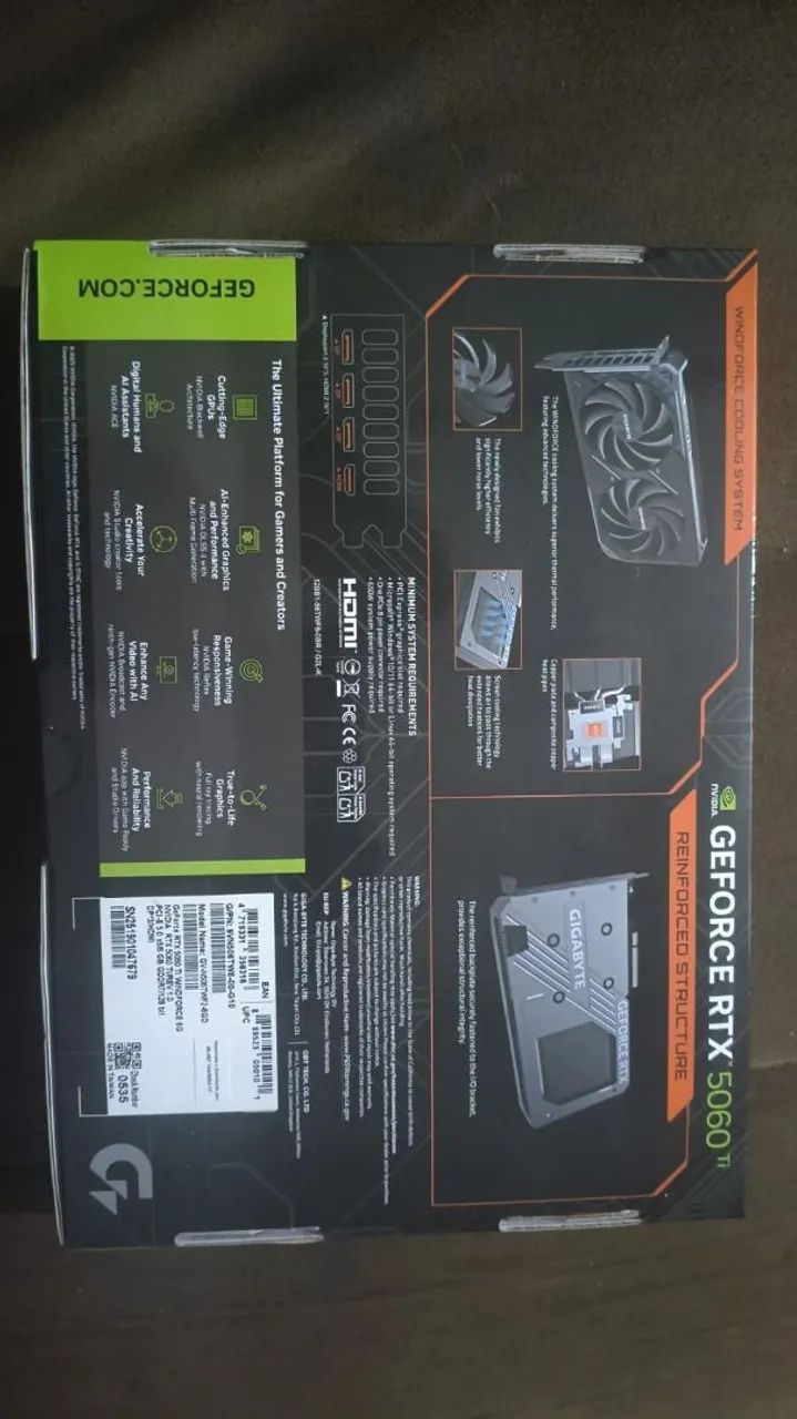 Vendo placa  Gigabyte Geforce RTX 5060 tô.da linha windforce placa de vídeo  - Foto 2