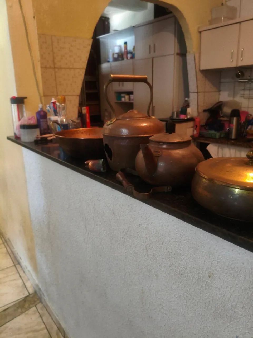 Vasilhas de cobre antigas 