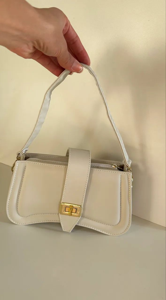Bolsa baguete marfim  - Foto 2