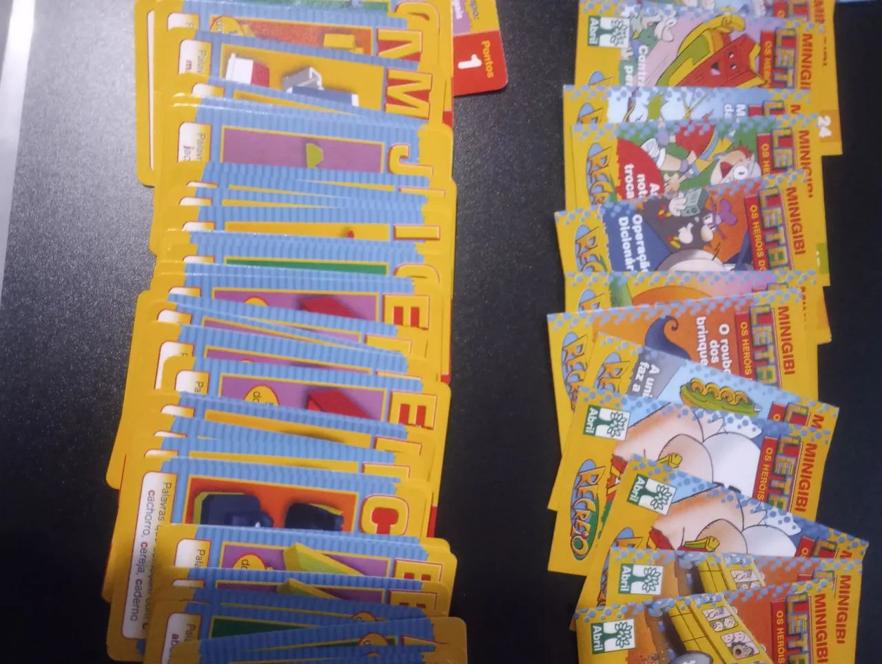 Coleção cartas e gibi Letronix anos 2000