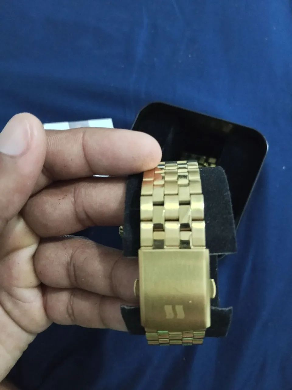 Relógio Seculus masculino dourado  - Foto 5