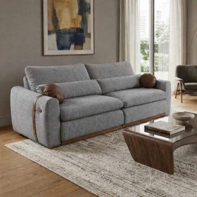 Sofá Cama Retrátil Victoria 2,30 m  Linho  Sem Caixa   Pronta Entrega! - Foto 2