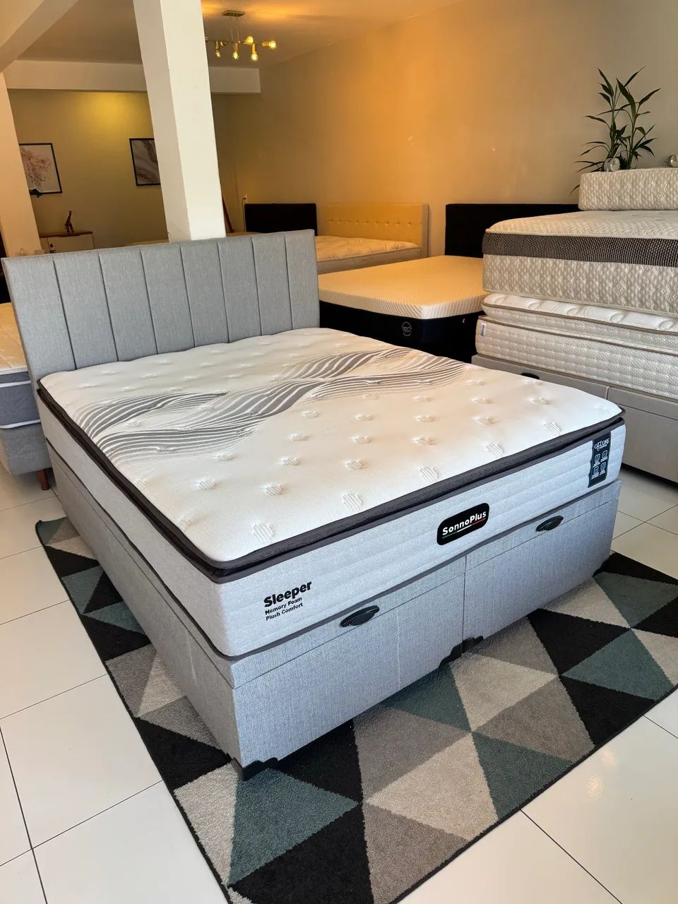 Cama BAÚ QUEEN COM COLCHÃO TOP E CABECEIRA - ENTREGA GRÁTIS!  - Foto 4