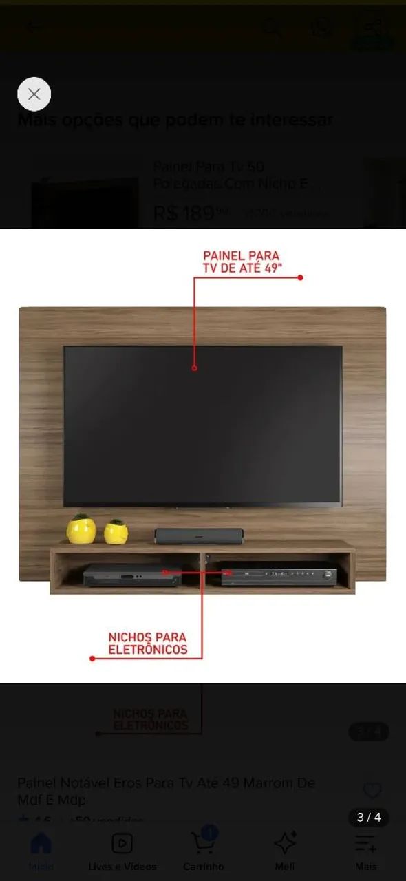 Painel para tv até 55 polegadas  - Foto 2