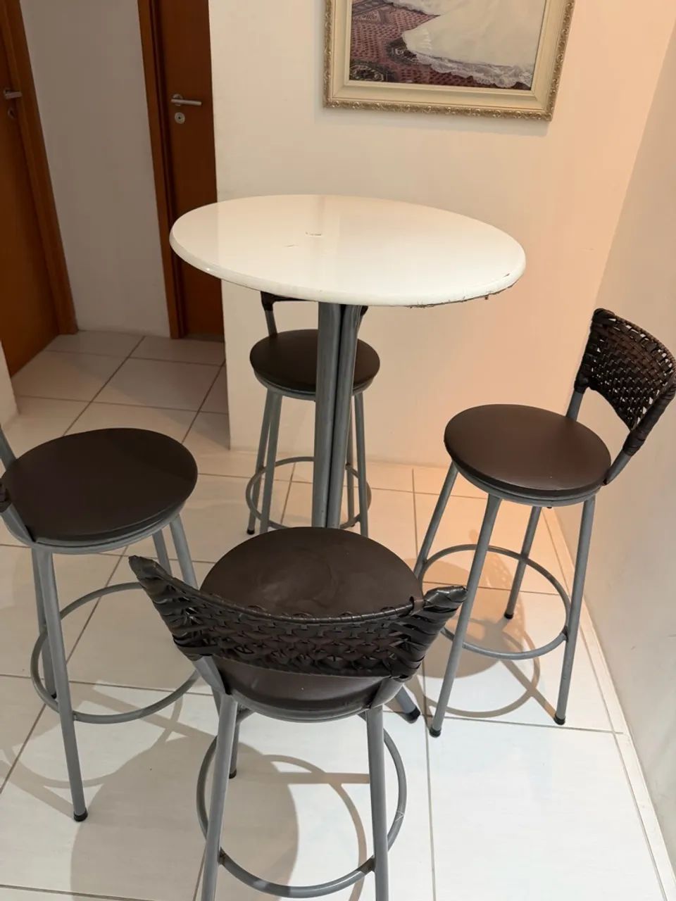 Mesa alta com 4 cadeiras para Varanda e Terraço  - Foto 4