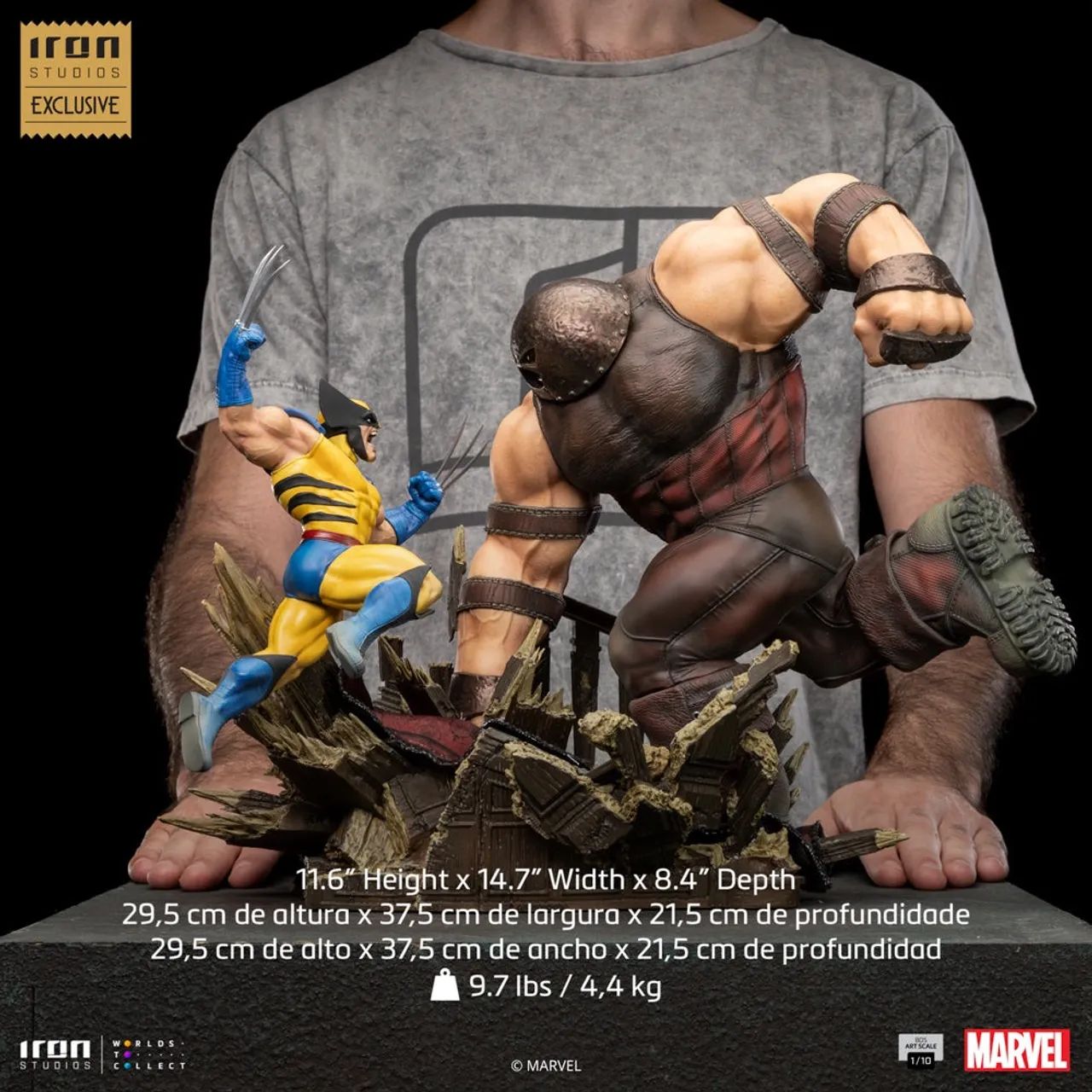Wolverine Vs Juggernaut 1/10 Iron Studios. 