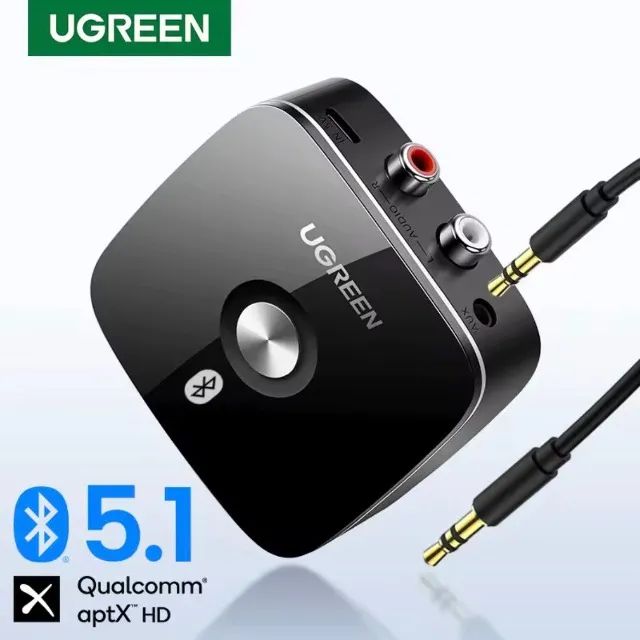 Adaptador De Audio Ugreen Bluetooth 5.1 P2 3.5mm E 2rca CM106 40759