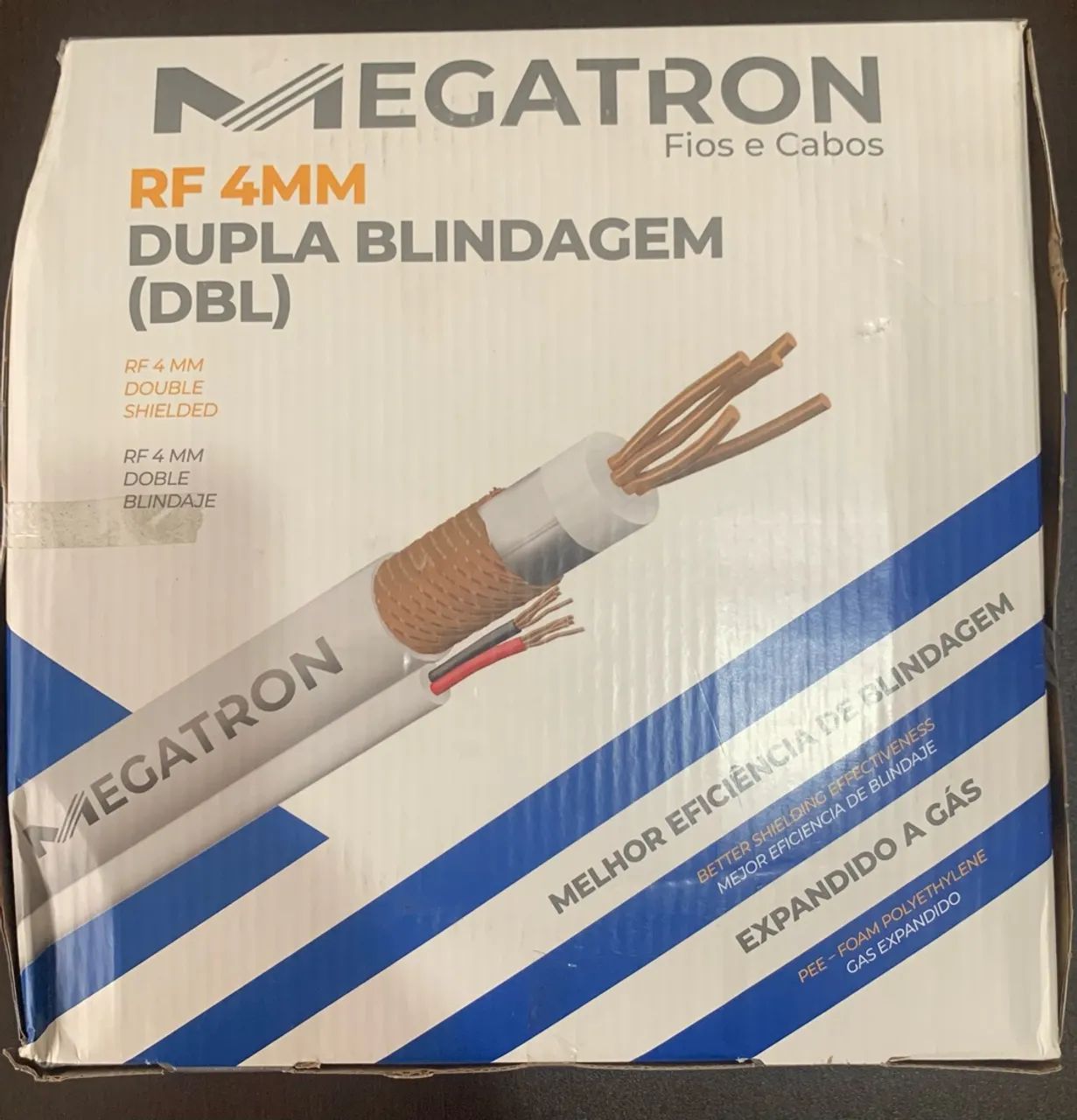 Cabo Coaxial para CFTV 4mm com Bipolar (100m) - Megatron Original - Foto 3