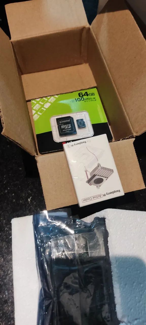 Kit raspberry pi 5 cartão e dissipador  - Foto 2