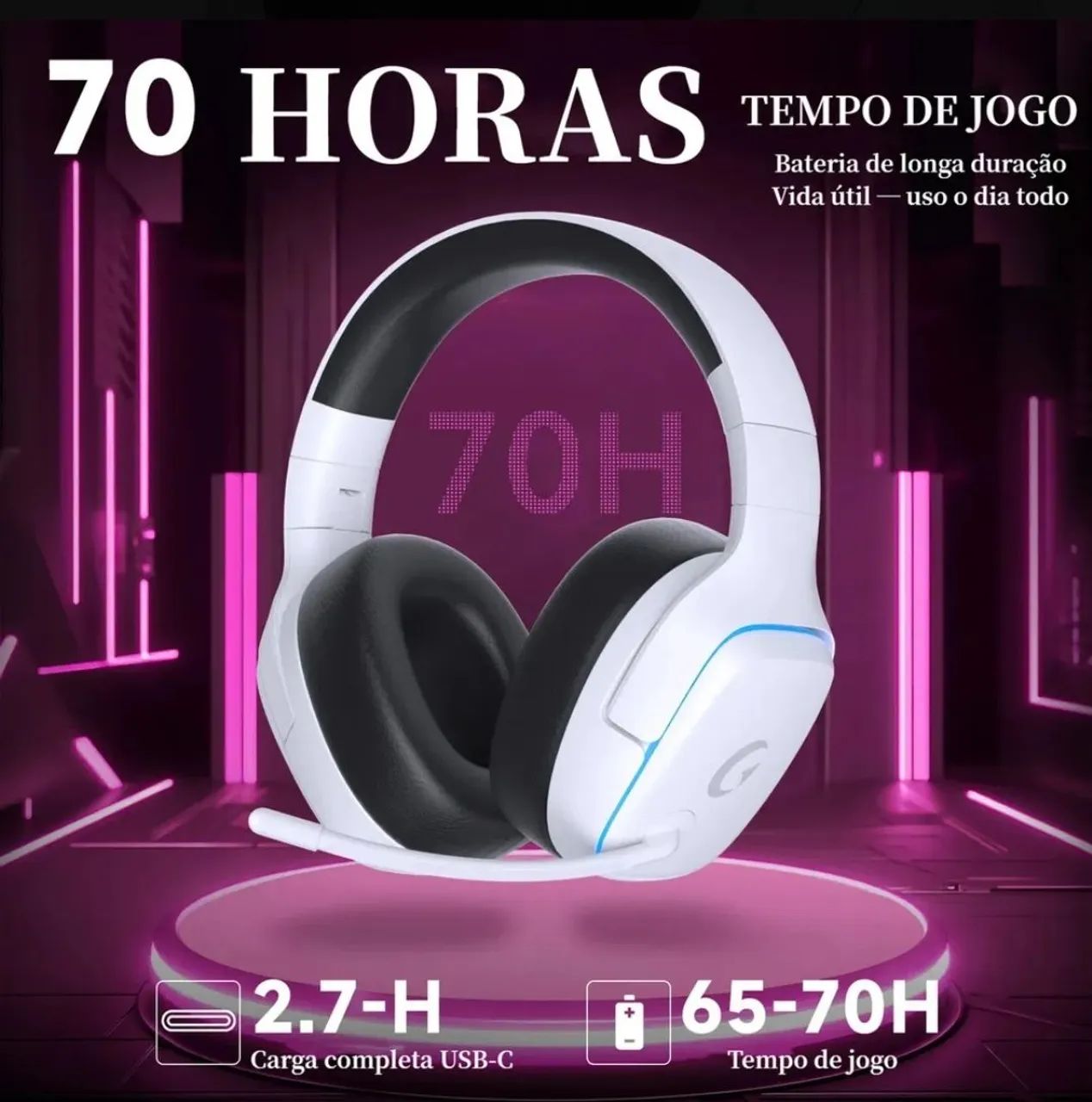 Headset Gamer wireless e Bluetooth  - Foto 5