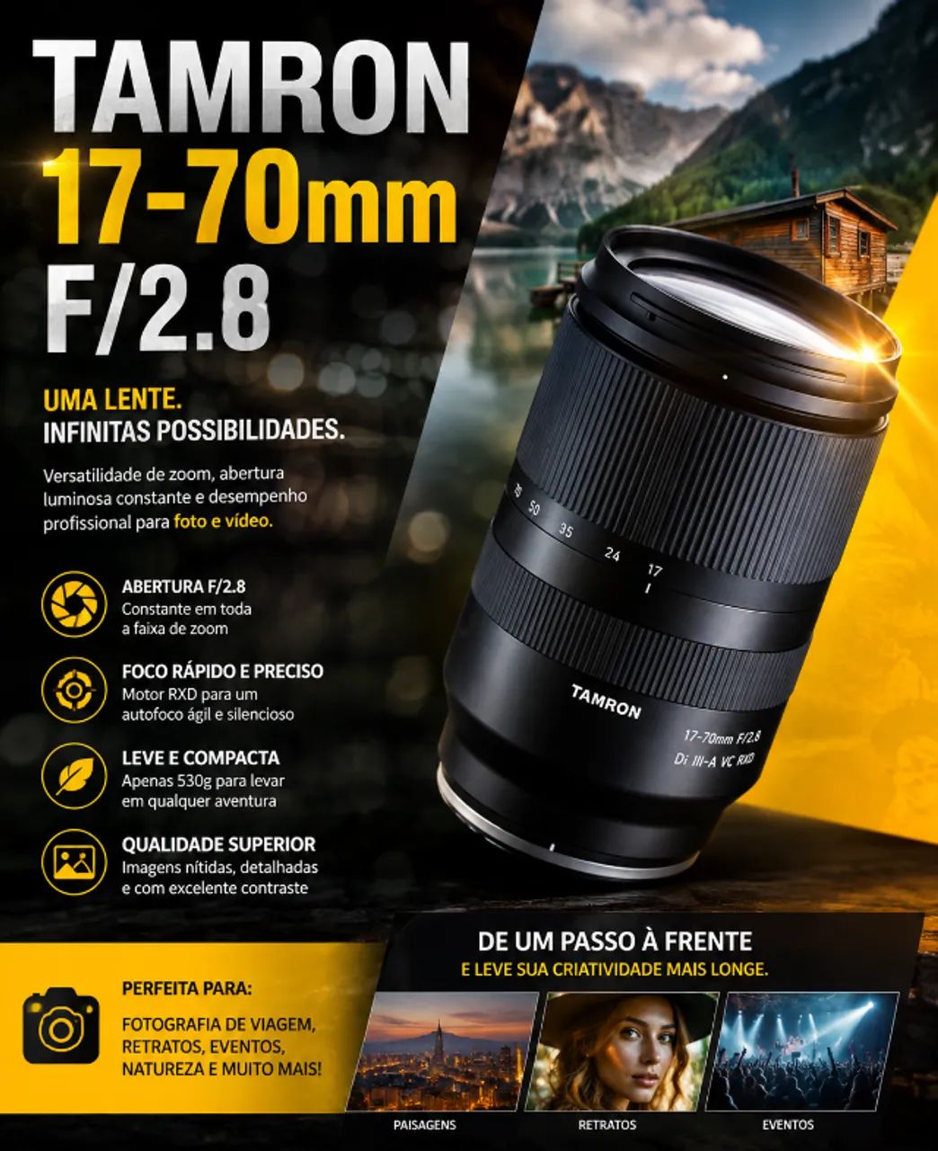 Tamron Lente 17-70mm F/2.8 Di III-A VC RXD Para Câmeras Sony