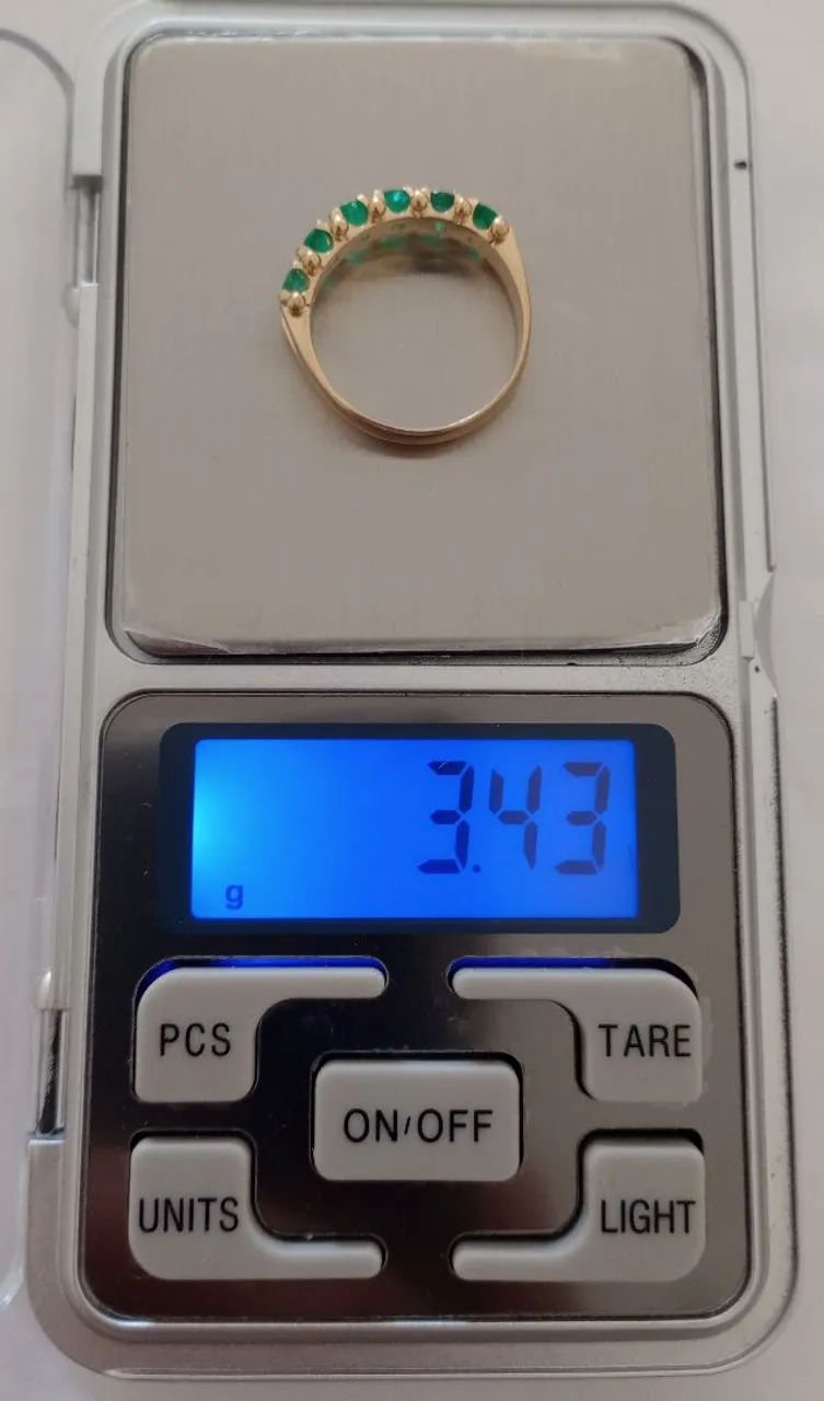 Anel de ouro 18k com esmeraldas - jóia de ouro 18k - Foto 3