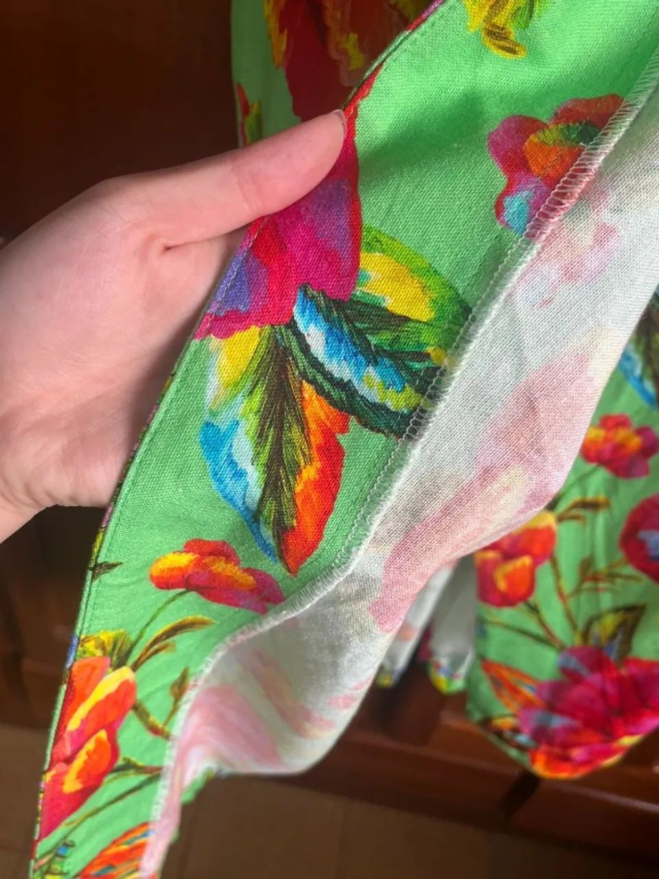 Vestido farm midi Flor Céu Verde - Foto 5