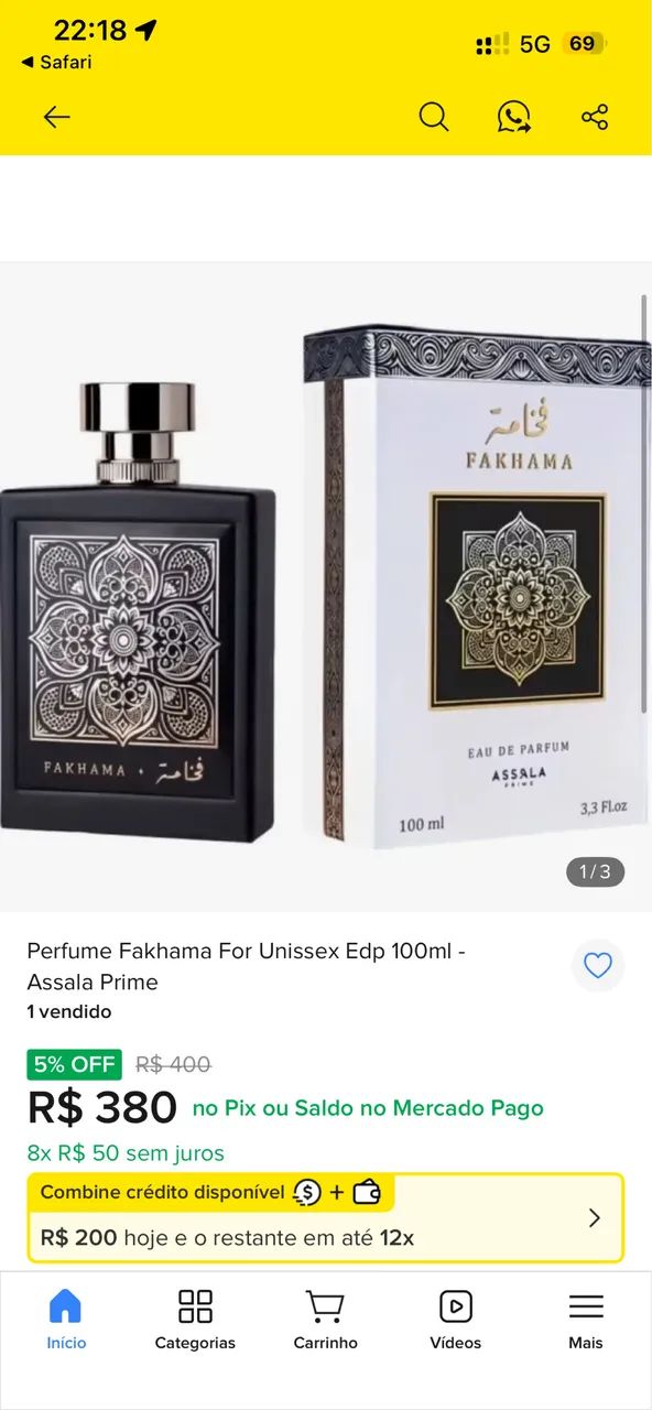 Perfume árabe unissex fakhama  - Foto 2