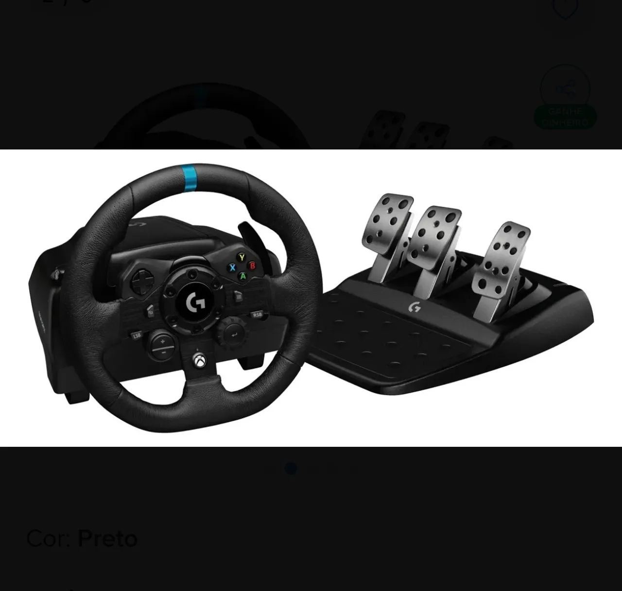 Volante e pedaleira Logitech G923 com joystick para Xbox e PC - Foto 2