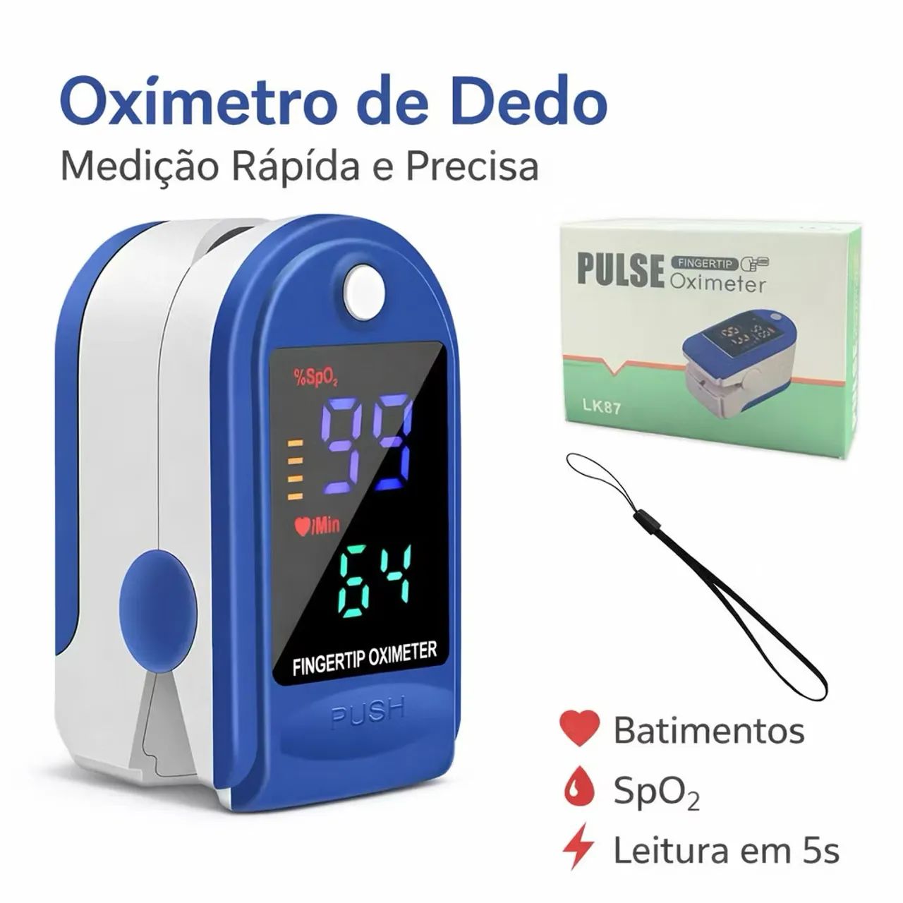 Oxímetro digital .+ Termômetro digital - Foto 2