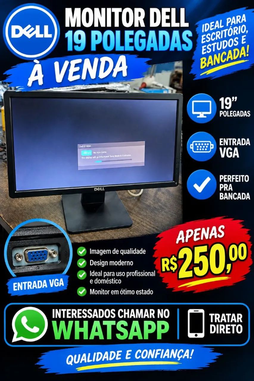 Monitor dell 19 polegadas 