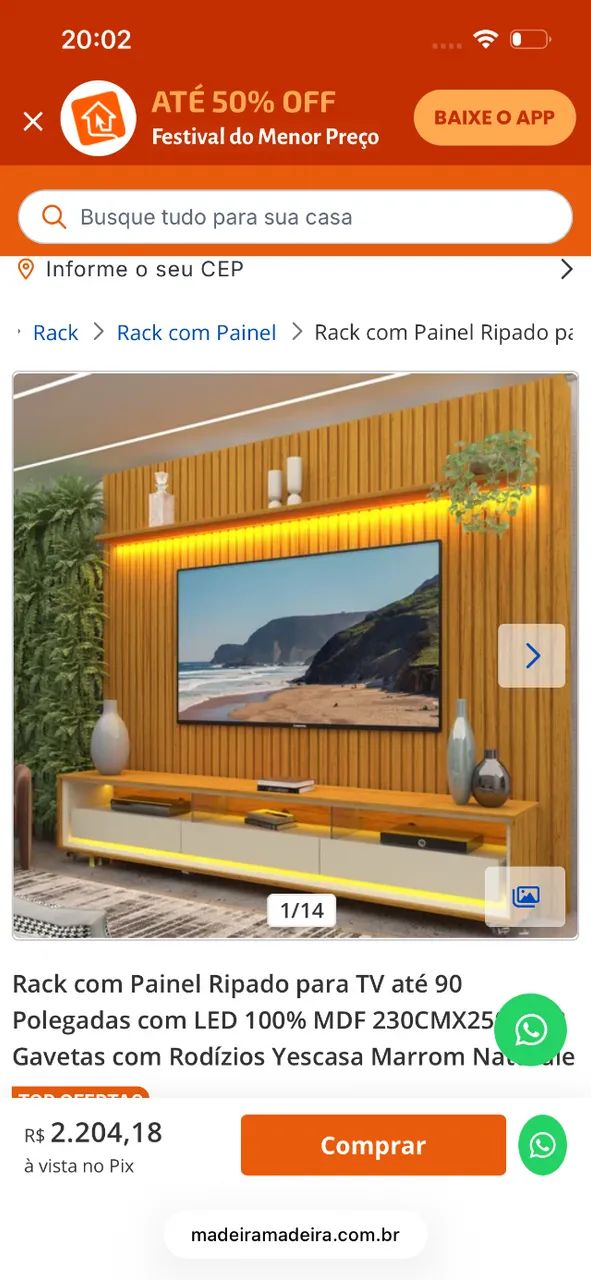 Painel ripado