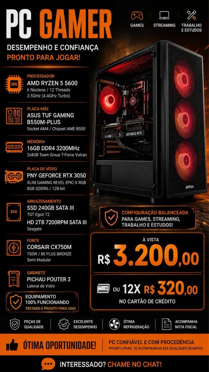 Computador GAMER Pichau