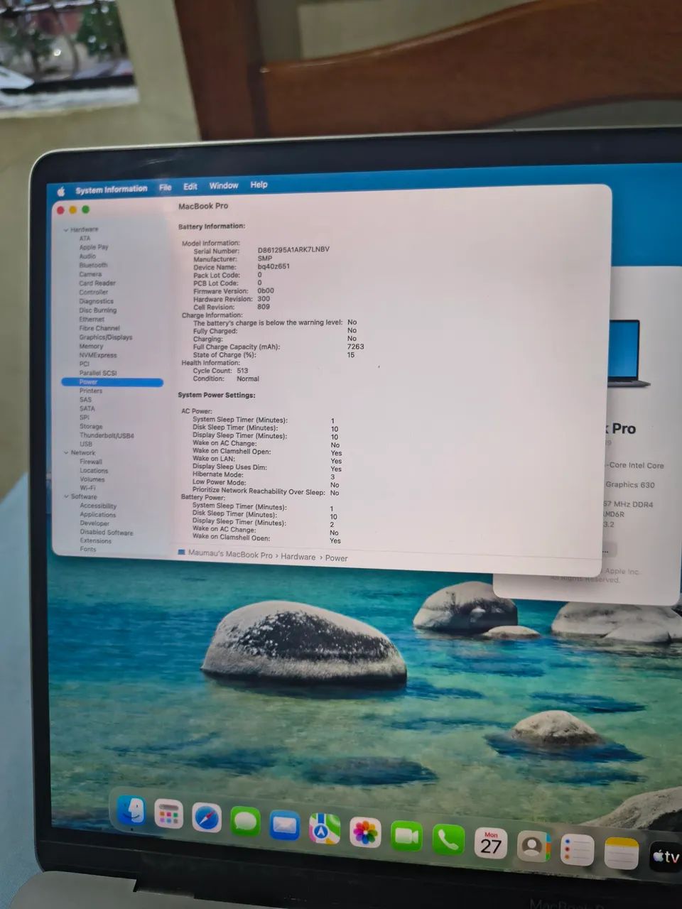 【充放電回数2桁】MacBookPro 2019 i9 32GB 512GB MacBook Pro (16 polegadas, 2019) - Especificações técnicas