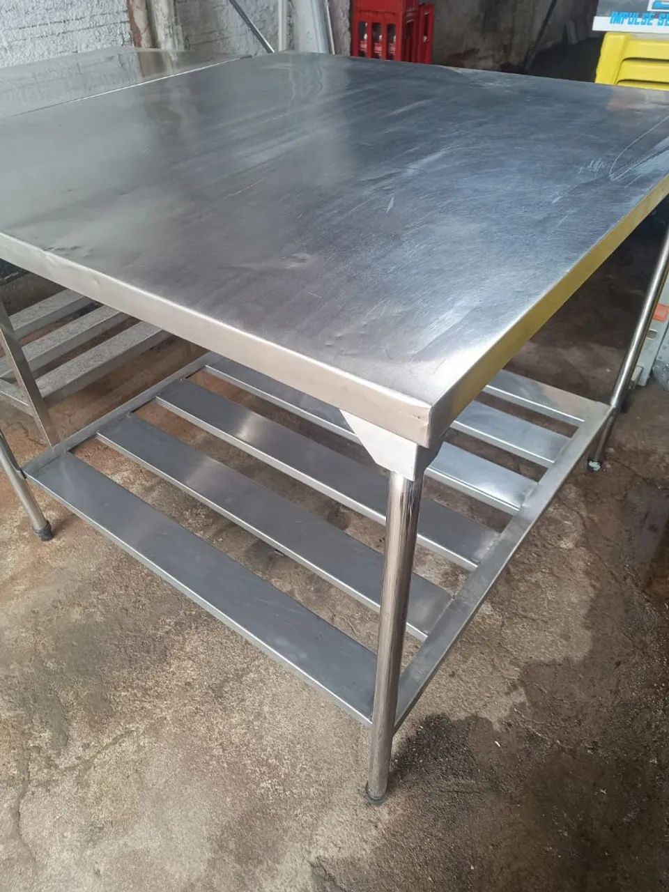 Mesa aço inox quadrada - Foto 2