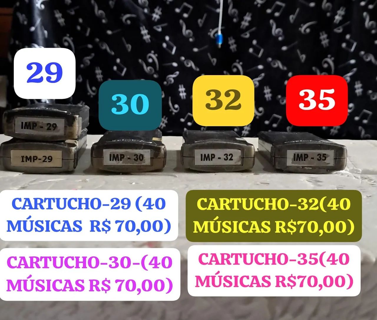 CARTUCHO PARA VIDEOKÊ RAF ELETRONICS MOD.VMP2500/2500S/9000 MOD.