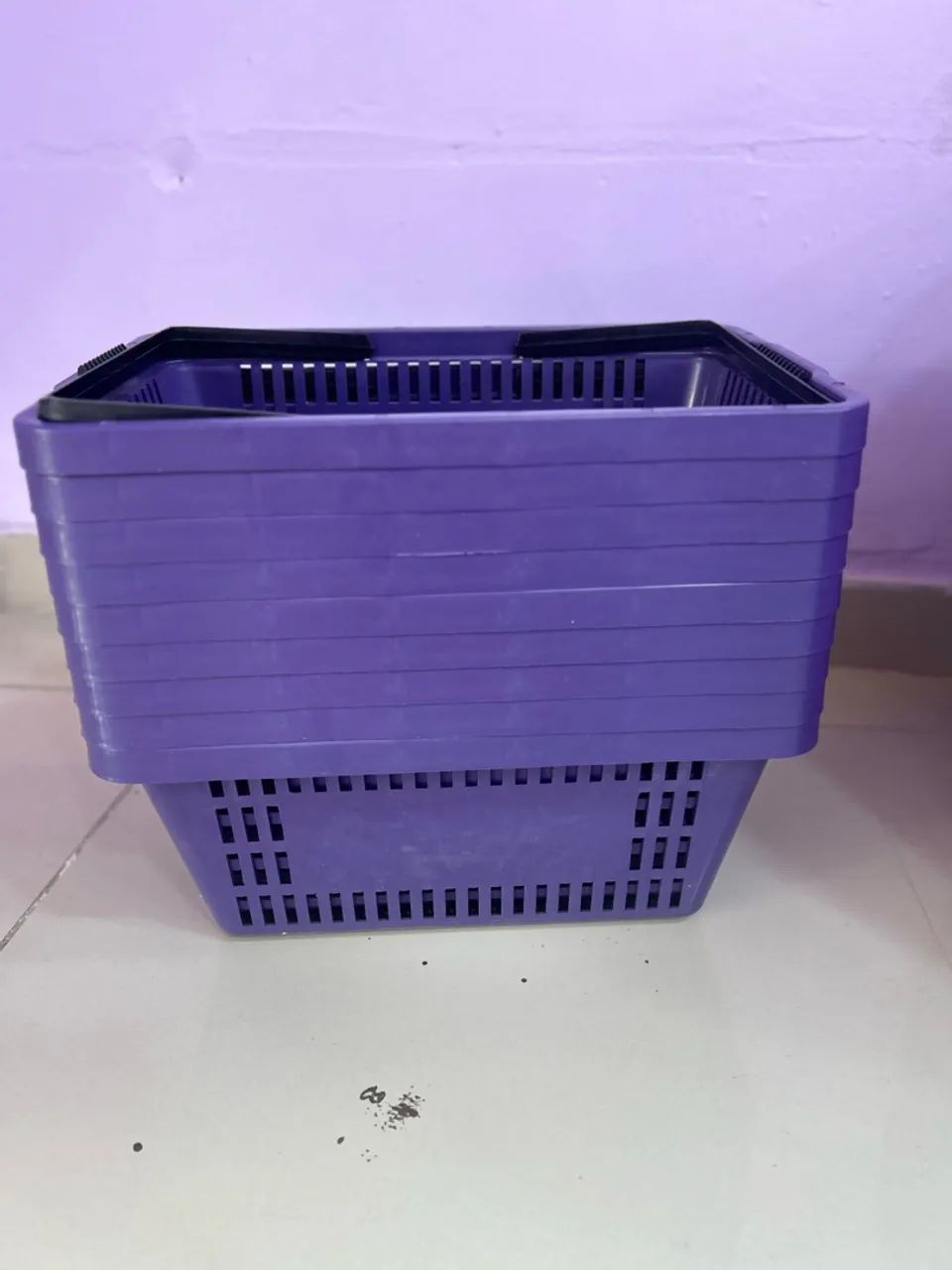 10 mini cestas Lilás para loja