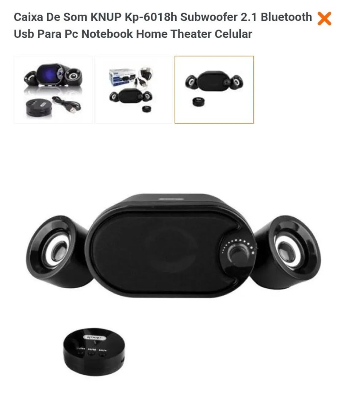 Mini subwoofer KNUP Bluetooth/USB/P2 - Foto 2