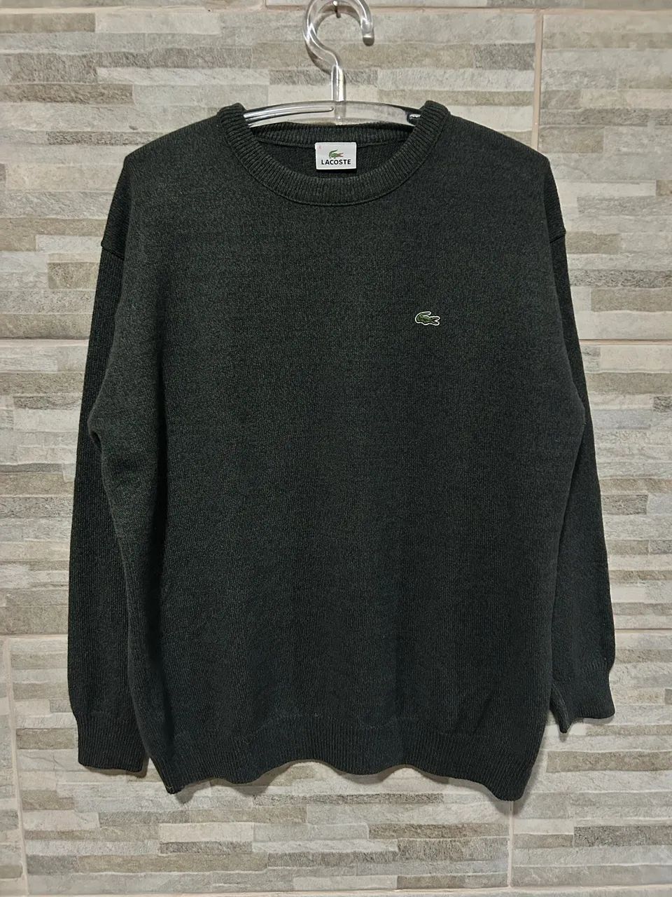 Suéter de lã verde Lacoste 6