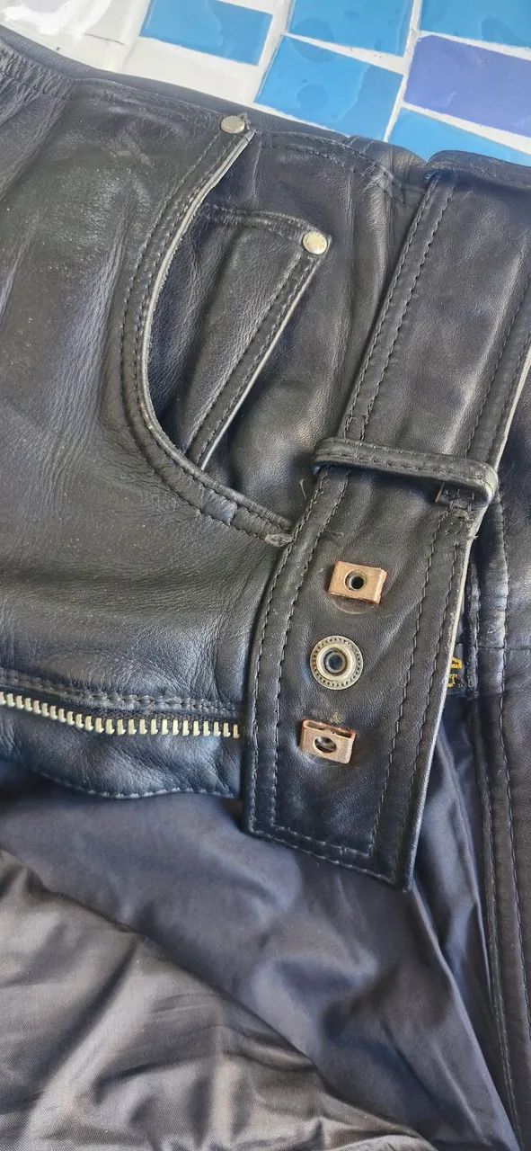 Calça moto de couro Hein Gericke - Foto 5