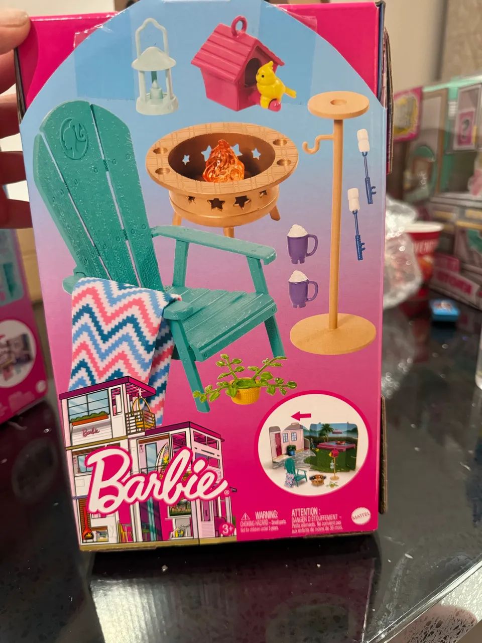 Kit casa da Barbie móvel para boneca 