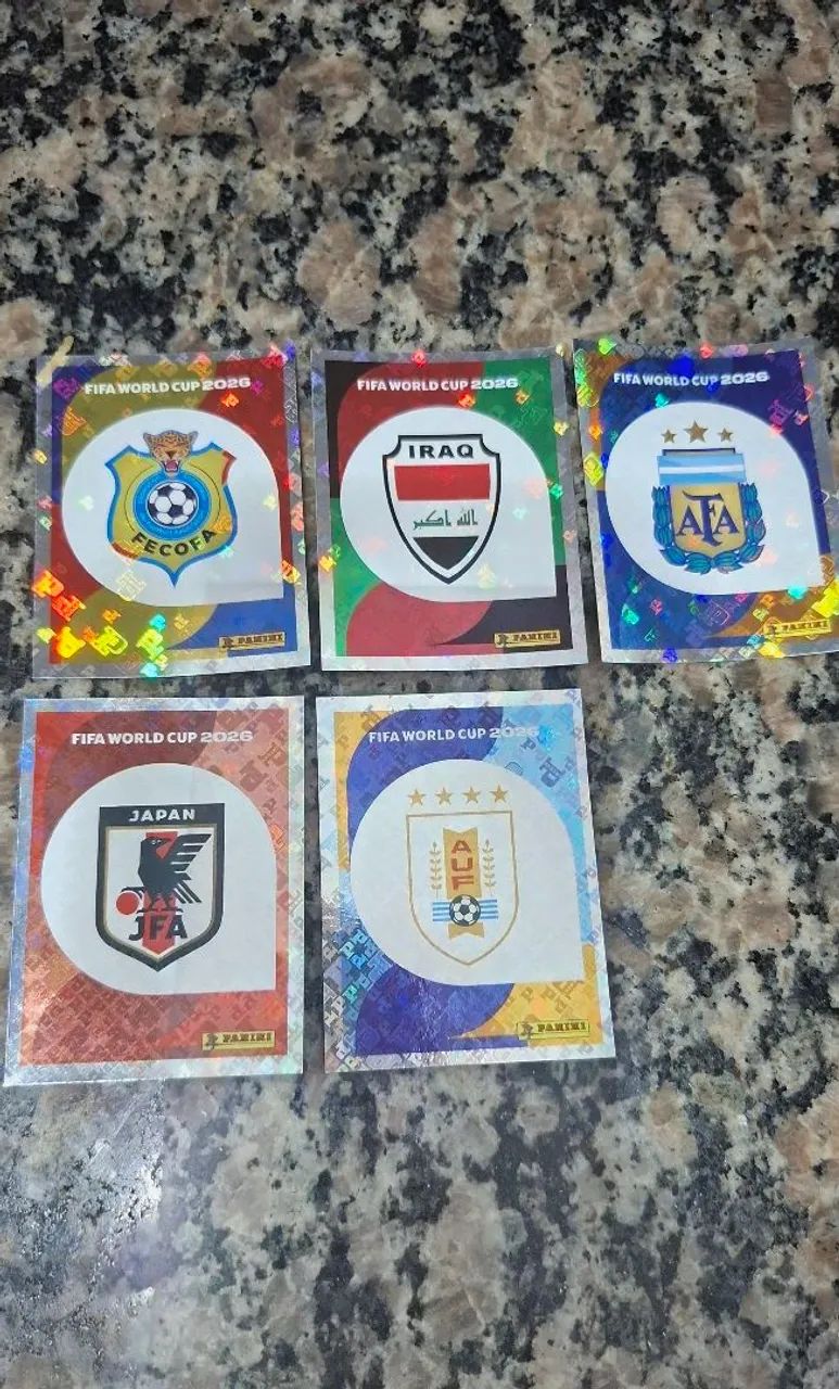 Escudos, figurinhas da copa