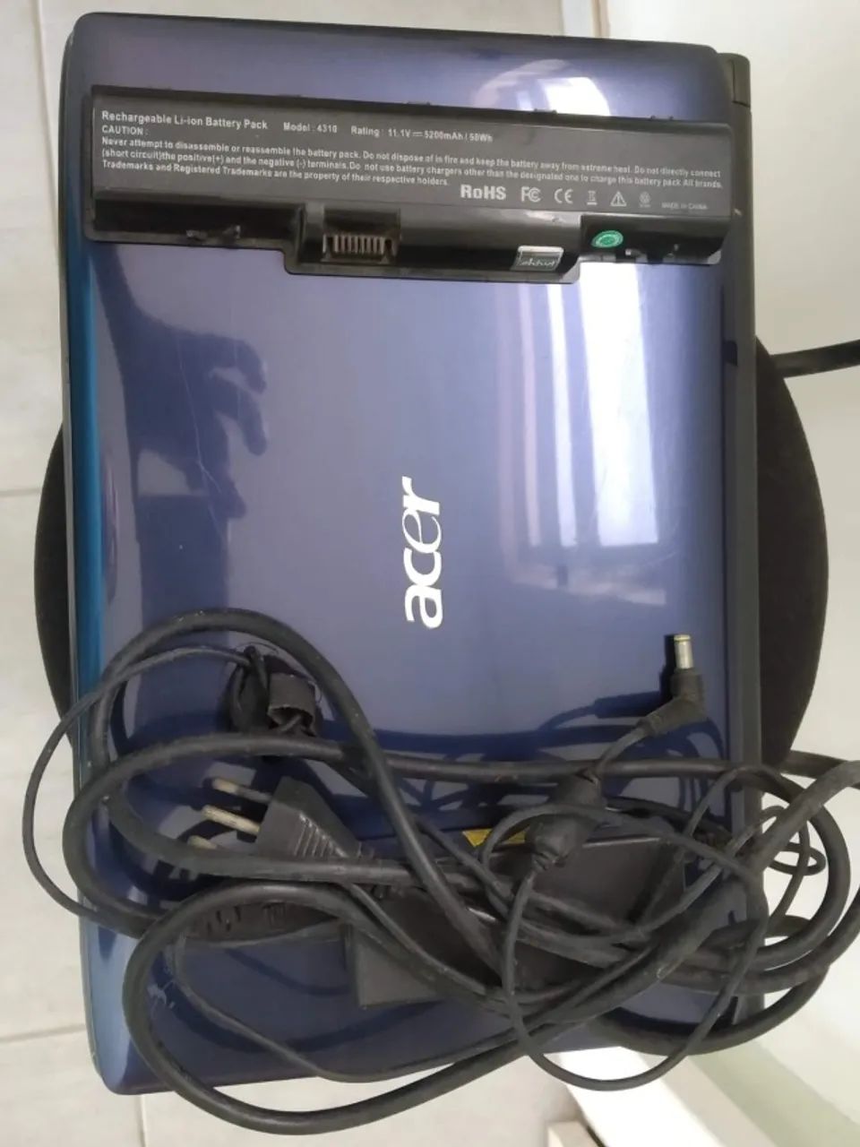 Notebook Acer sem HD e com placa mãe  sem funcionar (SUCATA)