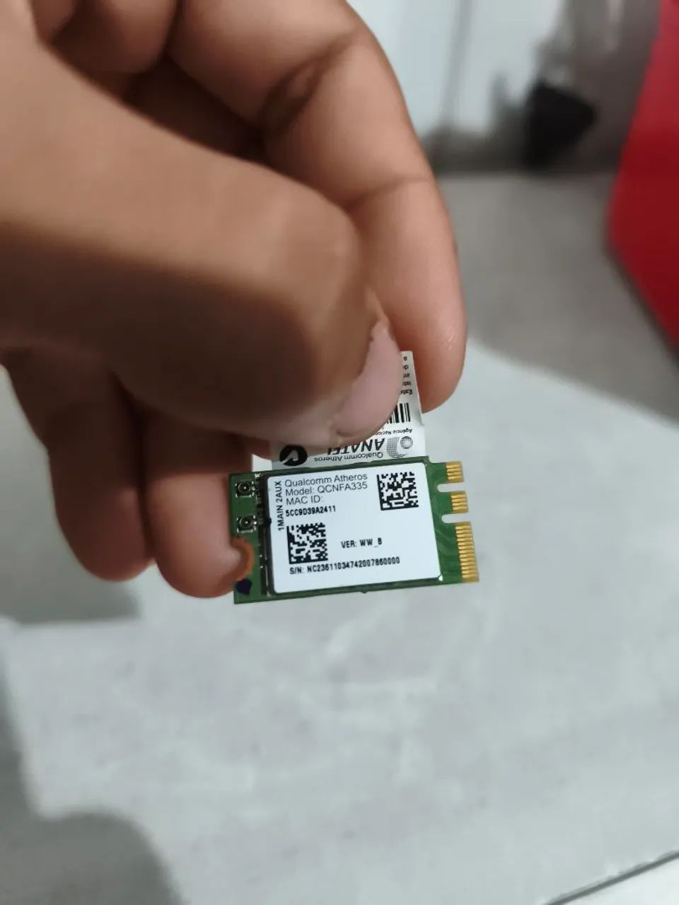 placa de rede Wi-Fi e Bluetooth interna para notebook