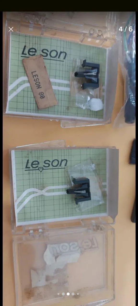 Par Headshell Technics cápsula agulha Leson AG80 - Foto 6