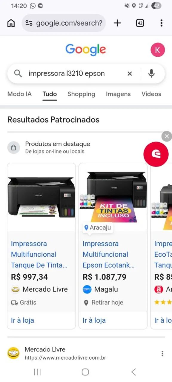 Impressora Epson l 3210
