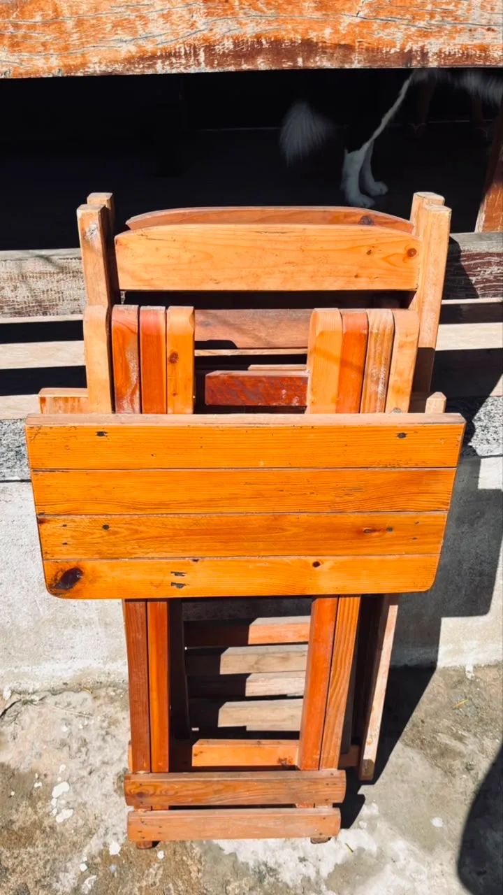 VENDO 2 MESA BISTRÔ MADEIRA - Foto 4