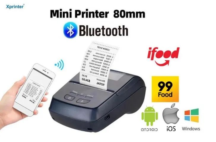 Impressora térmica 80mm Bluetooth Portátil Sem fio - Produto novo - Foto 5