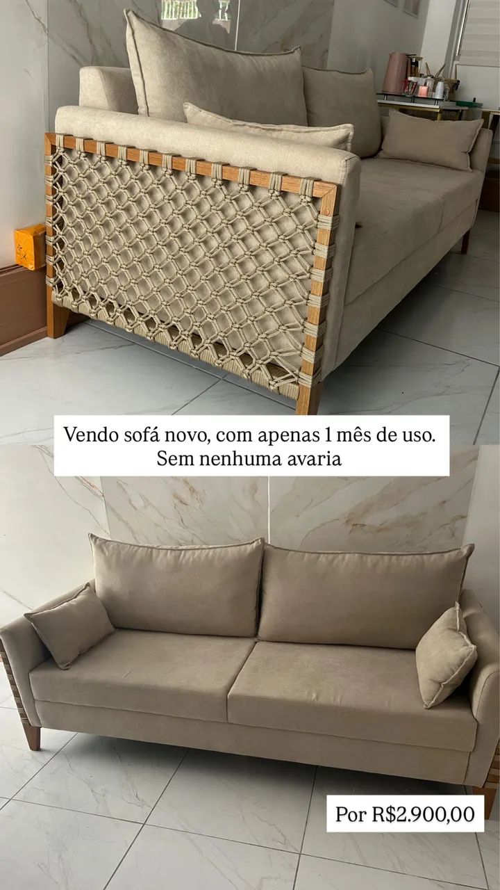 Sofá novo com um mês de uso sem avaria  - Foto 3