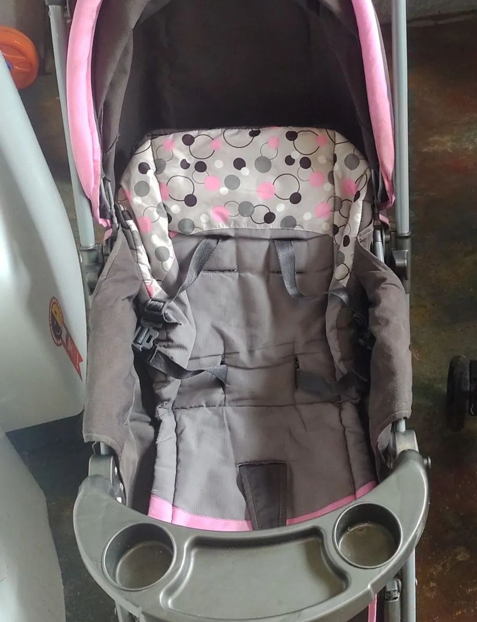 Carrinho de bebê cosco rosa - Foto 3