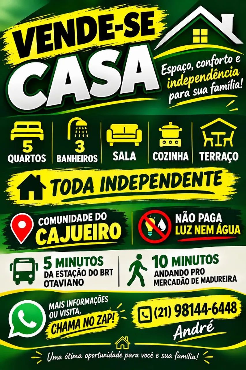 Vendo casa Madureira 