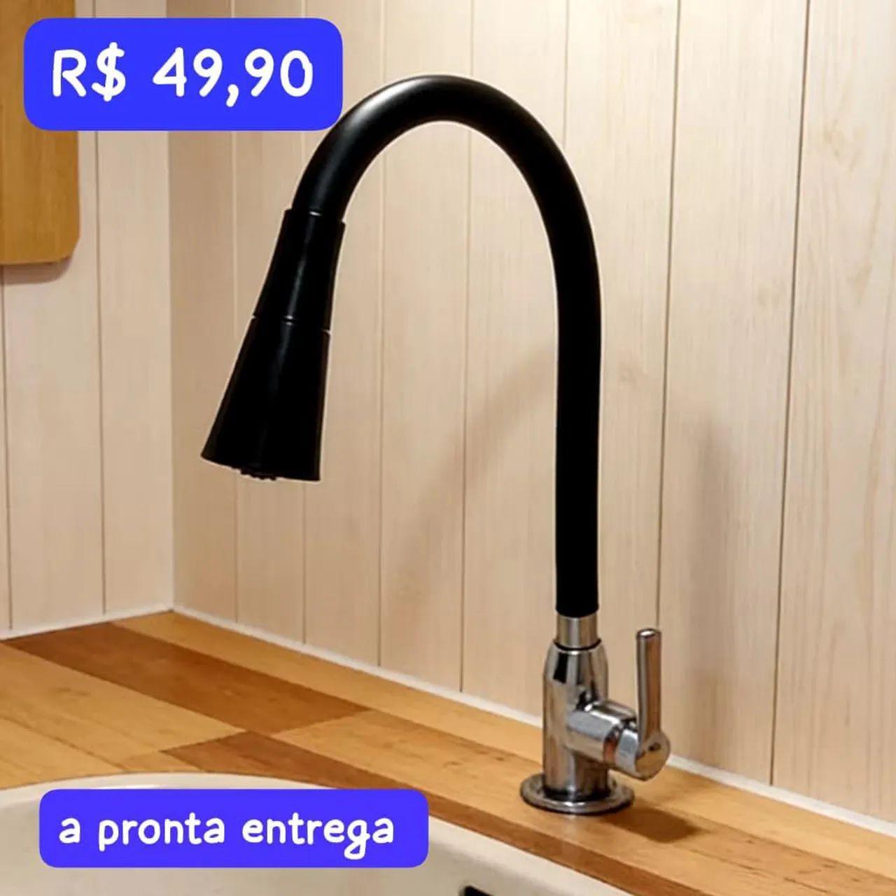 Torneira bancada flexível 