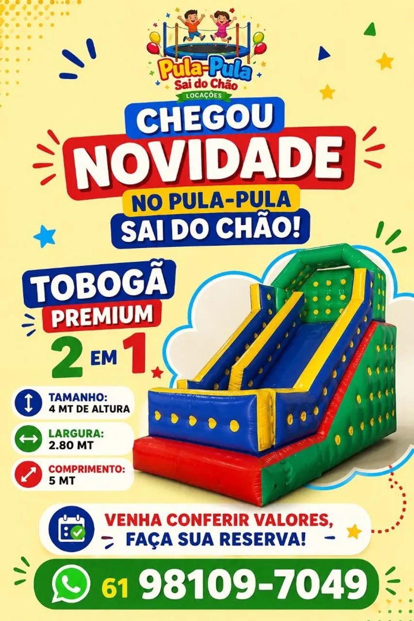 Aluguel de Tobogã e Mini Circuito 