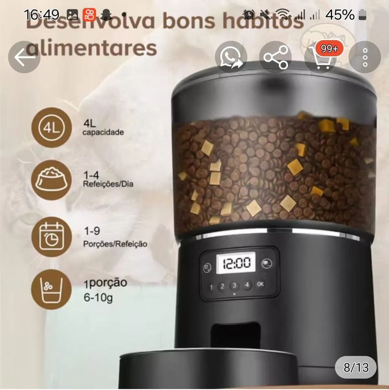 Comedouro automático para cães e gatos - Foto 2