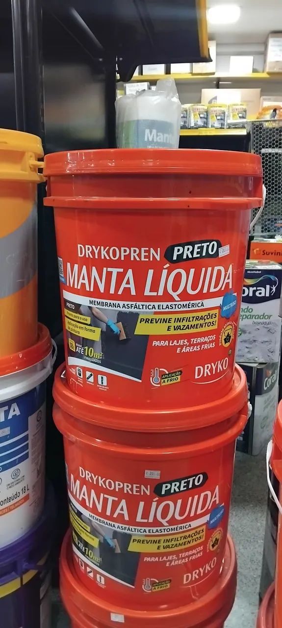 MANTA LÍQUIDA DRYKOPREN PRETO - IMPERMEABILIZAÇÃO EFICIENTE 