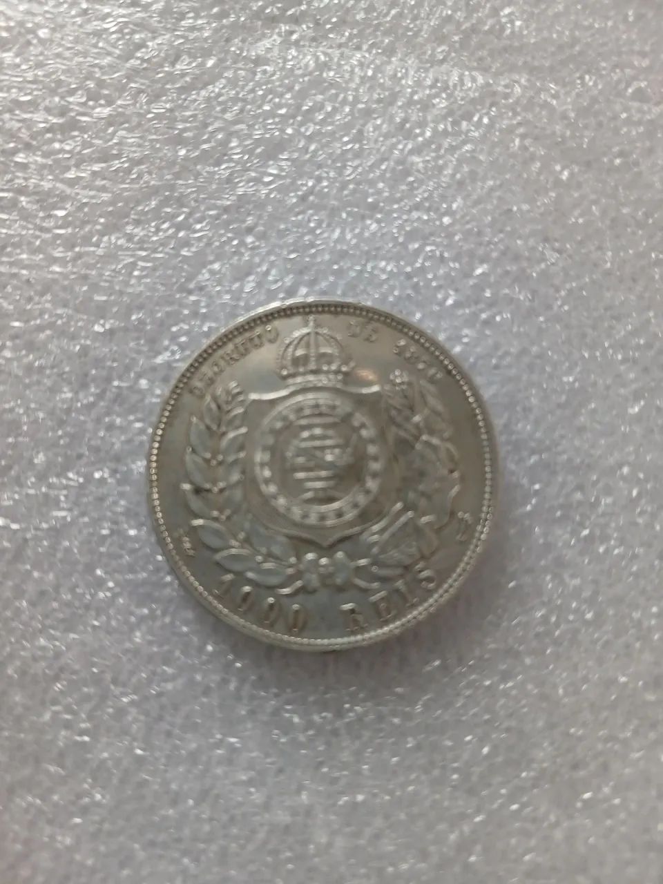 Moeda antiga 1000 reis 1888 - Foto 2