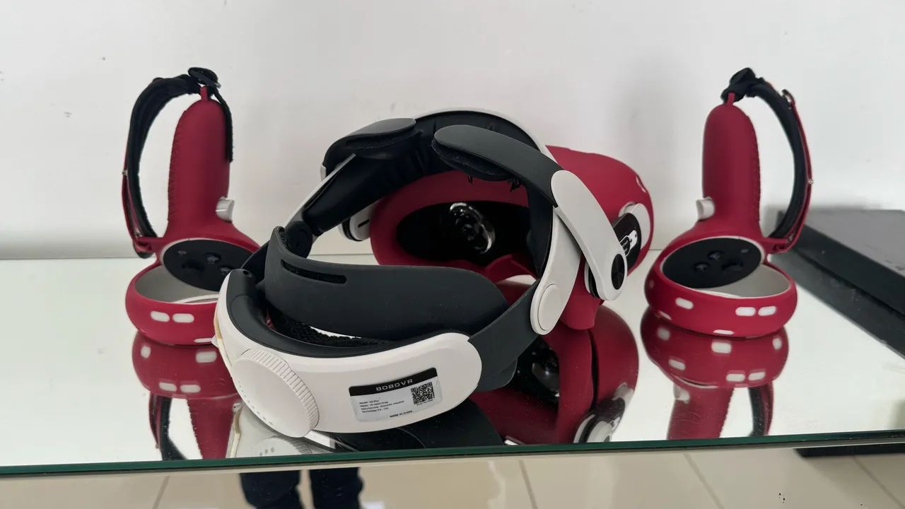 Óculos de realidade virtual - Meta Quest 2 com diversos acessórios - Foto 3