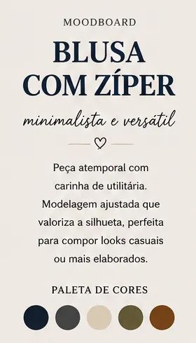 Jaqueta Feminina Preta com Zíper  - Foto 2
